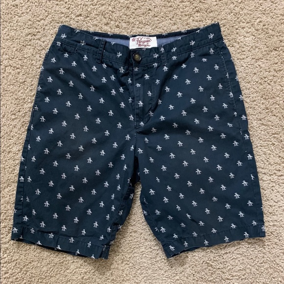 Original Penguin Shorts, Navy Blue - Picture 3 of 4
